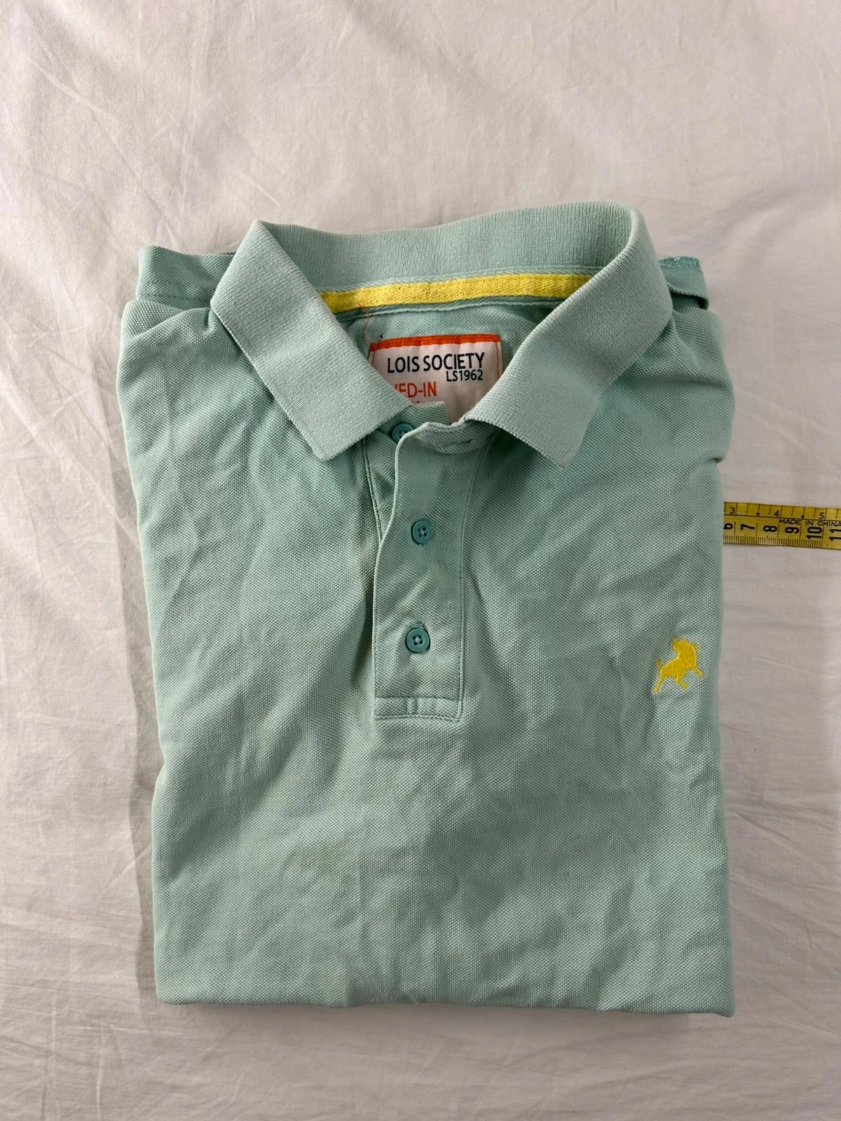 Polo vert menthe vintage lois society taille L